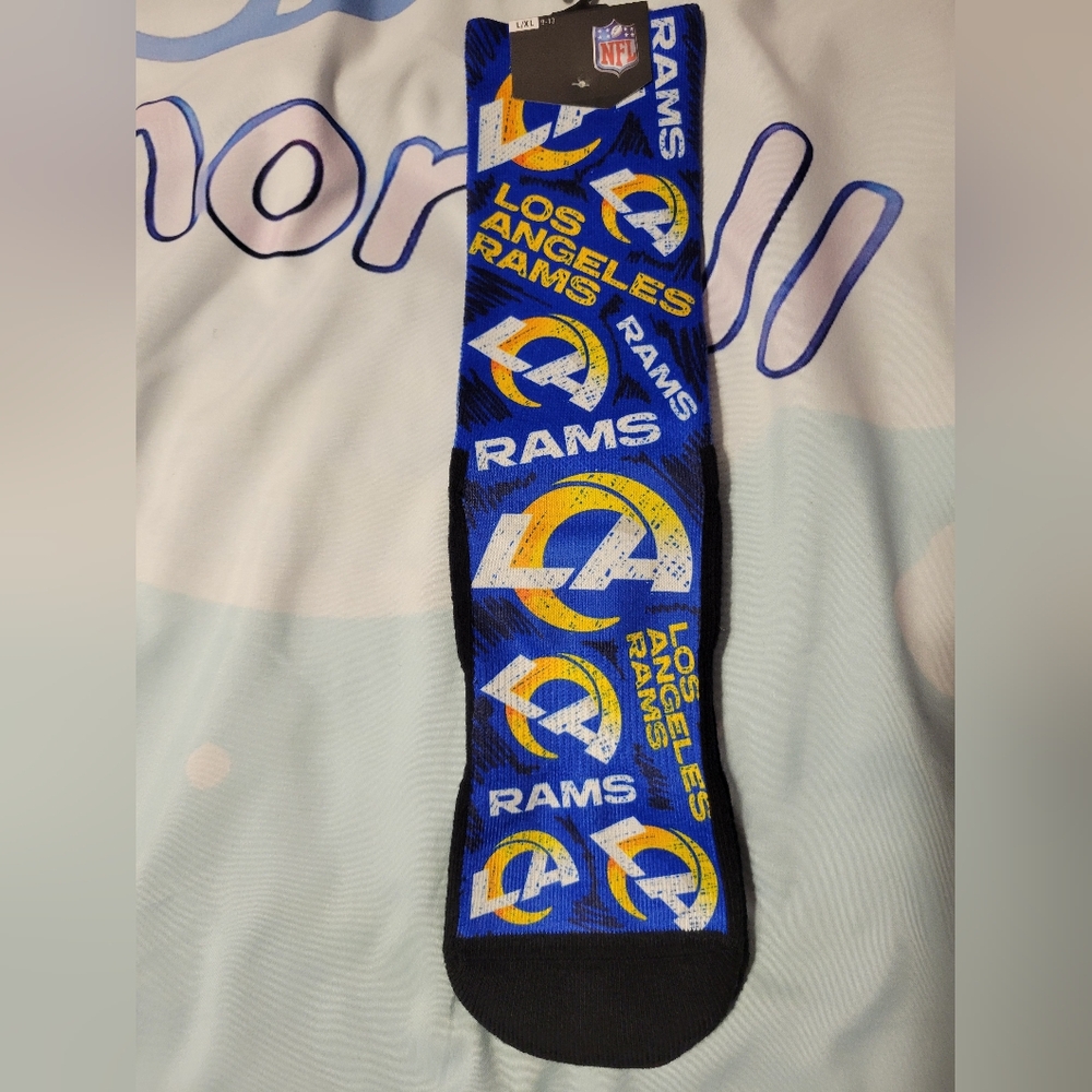 Los Angeles rams mens NFL socks L-XL size 9-13